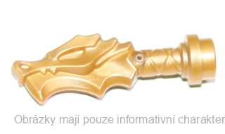 36017 Pearl Gold Weapon Sword Hilt with Dragon Head