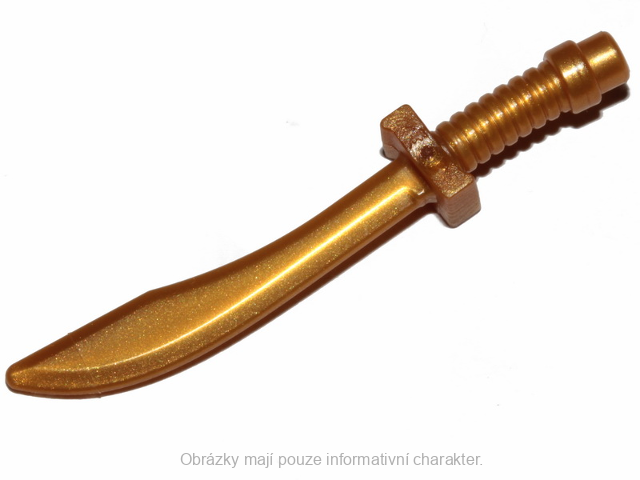 25111 Pearl Gold Sword, Saber/Dao Curved Blade and Hilt