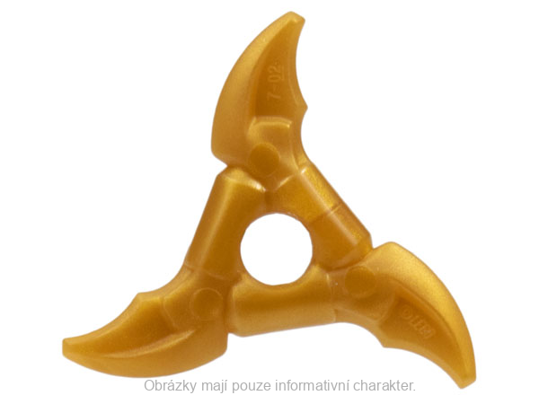 86125b Pearl Gold Throwing Star (Shuriken)
