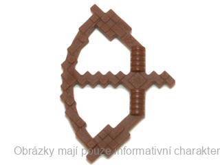 18792 Reddish Brown Bow, Pixelated with Arrow Drawn (Minecraft)