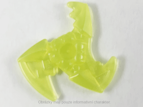 73766a Trans-Neon Green Shuriken with Trailing Energy Effect