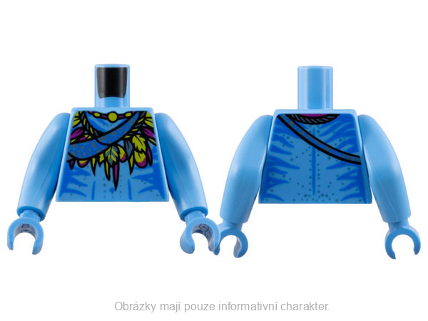 973pb4916c01 Medium Blue Torso Na'vi with Blue Markings and Sash