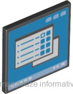 15210pb085 Black Road Sign 2 x 2 Square with 2 Open Windows on Computer Screen