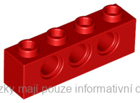 3701 Red Brick 1 x 4 with Holes