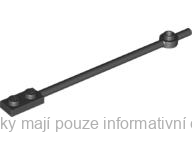 42445 Black Bar 12L with 1 x 2 Plate End Solid Studs