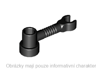 4735 Black Bar 1 x 3 with Clip and Stud Receptacle (Robot Arm)