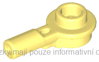 32828 Bright Light Yellow Bar 1L with 1 x 1 Round Plate with Hollow Stud