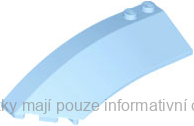 41750 Bright Light Blue Wedge 8 x 3 x 2 Open Left