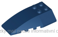 43712 Dark Blue Wedge 6 x 4 Triple Curved
