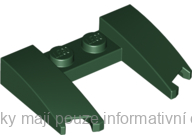 11291 Dark Green Wedge 3 x 4 x 2/3 Curved with Cutout