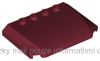 52031 Dark Red Wedge 4 x 6 x 2/3 Triple Curved