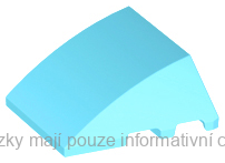 64225 Medium Azure Wedge 4 x 3 Triple Curved No Studs