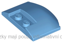 93604 Medium Blue Wedge 3 x 4 x 2/3 Triple Curved