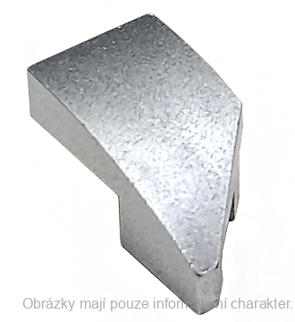 29120 Metallic Silver Wedge 2 x 1 x 2/3 Left