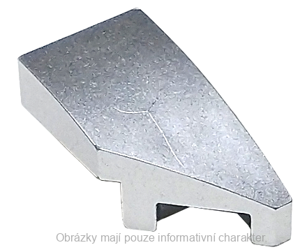 29119 Metallic Silver Wedge 2 x 1 x 2/3 Right