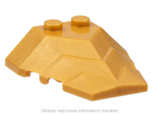 86148 Pearl Gold Wedge 4 x 4 Angular Stepped Top