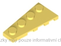 41770 Bright Light Yellow Wedge, Plate 4 x 2 Left