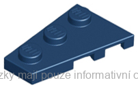 43723 Dark Blue Wedge, Plate 3 x 2 Left