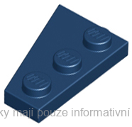 43722 Dark Blue Wedge, Plate 3 x 2 Right
