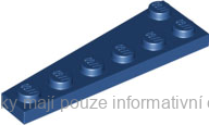 78444 Dark Blue Wedge, Plate 6 x 2 Right