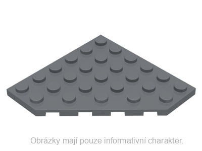 6106 Dark Bluish Gray Wedge, Plate 6 x 6 Cut Corner