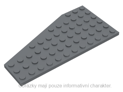 30356 Dark Bluish Gray Wedge, Plate 12 x 6 Right