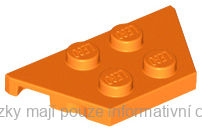51739 Orange Wedge, Plate 2 x 4
