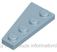 41769 Sand Blue Wedge, Plate 4 x 2 Right