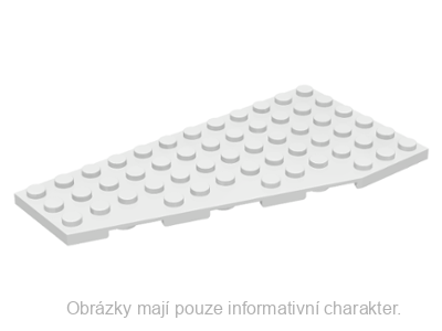 30355 White Wedge, Plate 12 x 6 Left