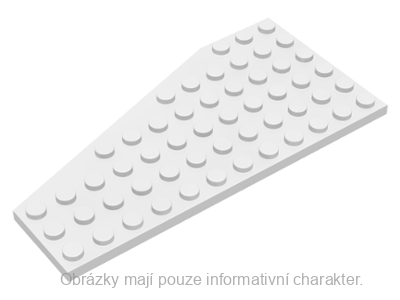 30356 White Wedge, Plate 12 x 6 Right