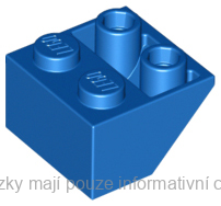 3660 Blue Slope, Inverted 45 2 x 2 with Flat Bottom Pin