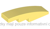 61678 Bright Light Yellow Slope, Curved 4 x 1