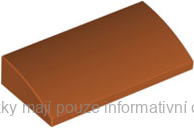 88930 Dark Orange Slope, Curved 2 x 4 x 2/3 with Bottom Tubes