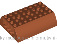 45411 Dark Orange Slope, Curved 6 x 8 x 2 Double