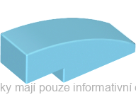 50950 Medium Azure Slope, Curved 3 x 1