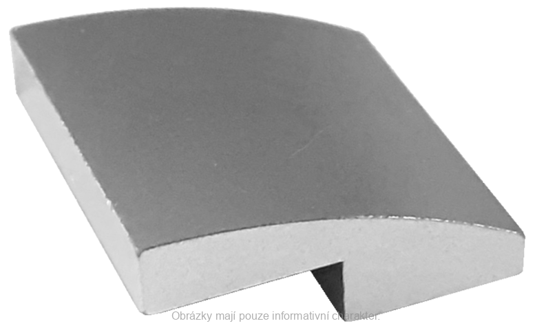 15068 Metallic Silver Slope, Curved 2 x 2 x 2/3