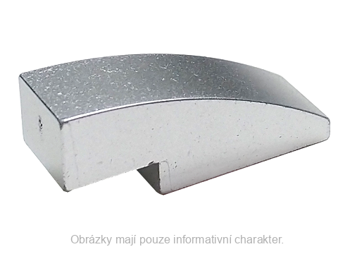 50950 Metallic Silver Slope, Curved 3 x 1