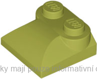 47457 Olive Green Slope, Curved 2 x 2 x 2/3 with Two Studs