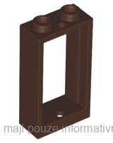 60593 Dark Brown Window 1 x 2 x 3 Flat Front