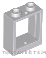 60592 Light Bluish Gray Window 1 x 2 x 2 Flat Front