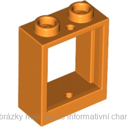 60592 Orange Window 1 x 2 x 2 Flat Front