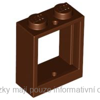 60592 Reddish Brown Window 1 x 2 x 2 Flat Front