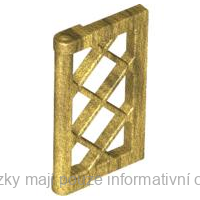 60607 Pearl Gold Pane for Window 1 x 2 x 3 Lattice with Thick Corner Tabs