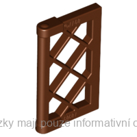 60607 Reddish Brown Pane for Window 1 x 2 x 3 Lattice with Thick Corner Tabs