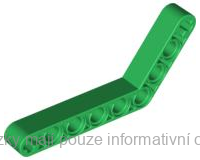 6629 Green Technic, Liftarm, Modified Bent Thick 1 x 9 (6 - 4)