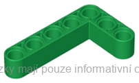 32526 Green Technic, Liftarm, Modified Bent Thick L-Shape 3 x 5