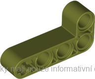 32140 Olive Green Technic, Liftarm, Modified Bent Thick L-Shape 2 x 4