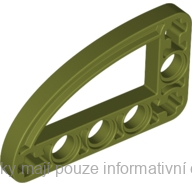 32250 Olive Green Technic, Liftarm, Modified L-Shape Quarter Ellipse Thin 3 x 5