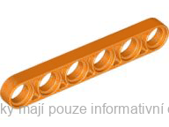 32063 Orange Technic, Liftarm Thin 1 x 6