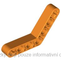 32348 Orange Technic, Liftarm, Modified Bent Thick 1 x 7 (4 - 4)